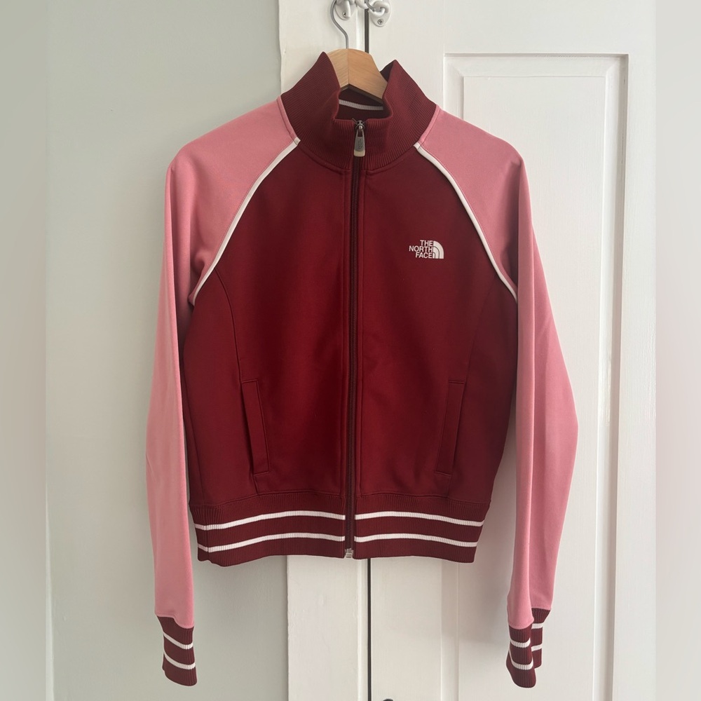 The North Face Women's Burgundy and Pink Zip Up